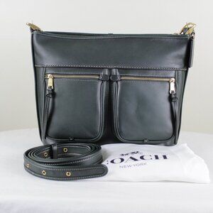 COACH Andie Shoulder Bag (Style #C5433) in Brass/Amazon Green.